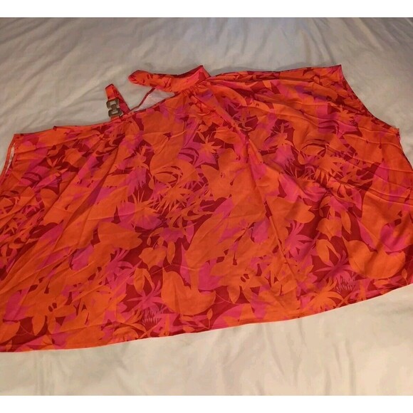 Shein Top Size L Pink And Orange *Looks Big See Measurements - Picture 4 of 10